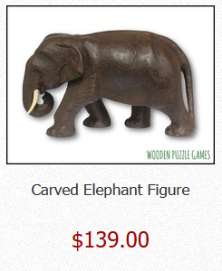 Carved Elephant Figure